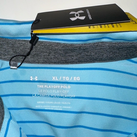 NWT new *UNDER ARMOUR Loose Playoff Polo* casual golf ⛳️ polo shirt - men’s XL - Picture 3 of 3